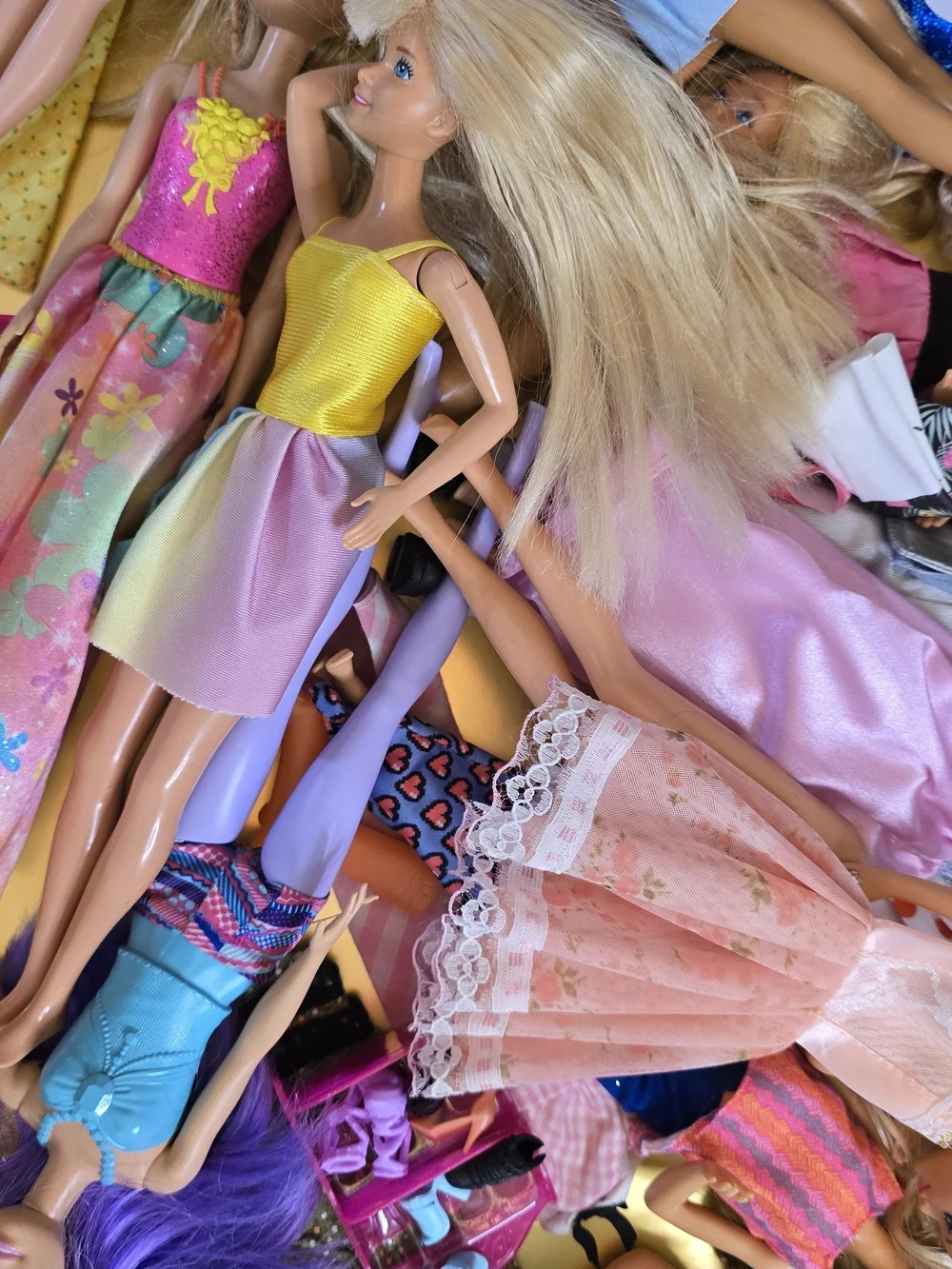 Assorted Lot Of Barbie, Ken & Fashion Dolls Mixed